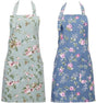 Aprons - Women's Kitchen - Adjustable Floral Apron with Large Pockets - for Cooking, Baking, Gardening - V1188-ZXY-10082
