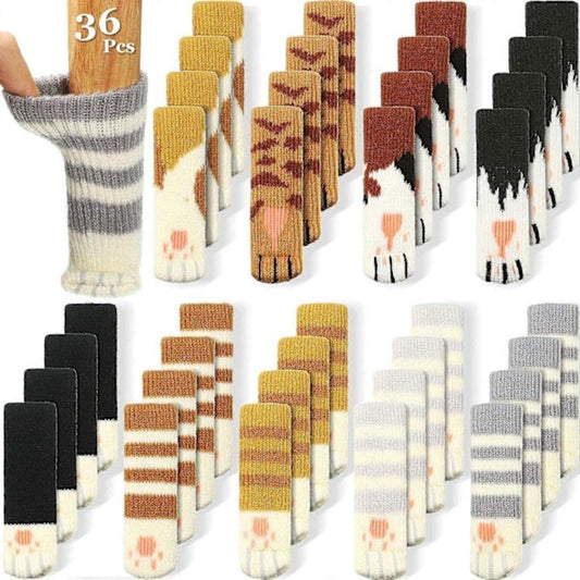 Furniture Socks - 36 pieces (9 sets) - Cat chair socks - Cat paw chair leg socks - Cat furniture socks - V1188-ZXY-10084