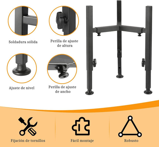 Dog Food Bowl Stand - Metal Elevated Dog Food Dispenser - Adjustable Dog Food Bowl Stand - Suitable for V1188-ZXY-10085