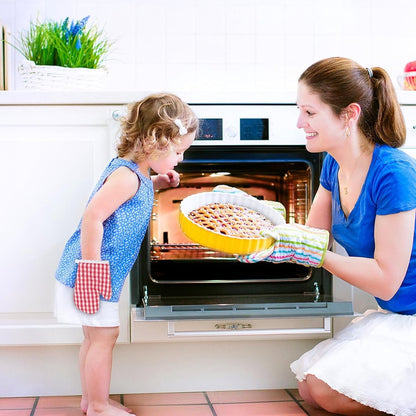 Children's Oven Mitts - Oven Mitts - Red Kitchen Mitts Oven Mitts Heat Resistant Cooking Baking Microwave - V1188-ZXY-10090