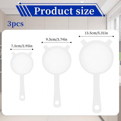 Filter - Strainer - Strainer Set - Strainer Set - Three-Piece Strainer Set with Handles - Kitchen Strainer - V1188-ZXY-10092
