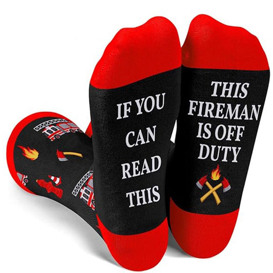 If You Can Read This This Fireman is Off Duty Socks - funny socks - Warm Thick Socks for Men and Women - V1188-ZXY-10094