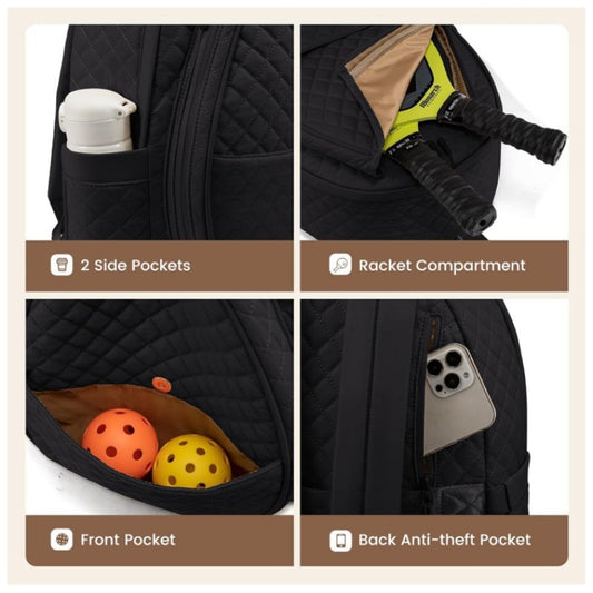 Backpack - Tennis Shoulder-Crossbody Bag - Sports Bag - Waterproof Racket Bag - Suitable for Pickles and V1188-ZXY-10099
