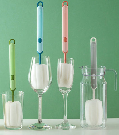 Brush - Detachable sponge brush - Long-handled bottle brush - Suitable for coffee cups, glasses and other V1188-ZXY-10107