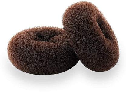 Scrunchies - 2 Medium (3 inch/Brown) - Easy-to-use loop scrunchies - Great for short and fine hair V1188-ZXY-10119