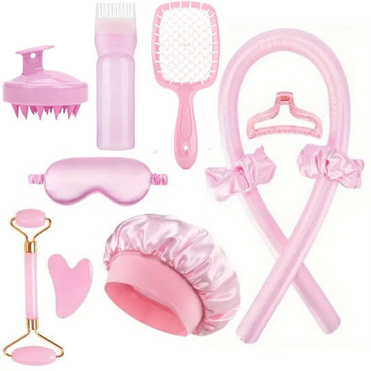 Hair Rollers - 11-Piece - Heatless Curling Iron - Heatless Curls - Curls without Heat - Includes Hair Clip V1188-ZXY-10120