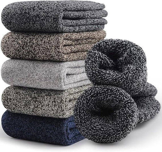 Socks - (Pack of 5) - Lounge Socks - Lounge Socks for Men - Warm Winter Socks for Men - Warm and Breathable - V1188-ZXY-10124