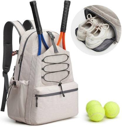 Backpack - Tennis Bag - Sports Bag - Waterproof Racket Bag - Suitable for multiple rackets with shoe V1188-ZXY-10136