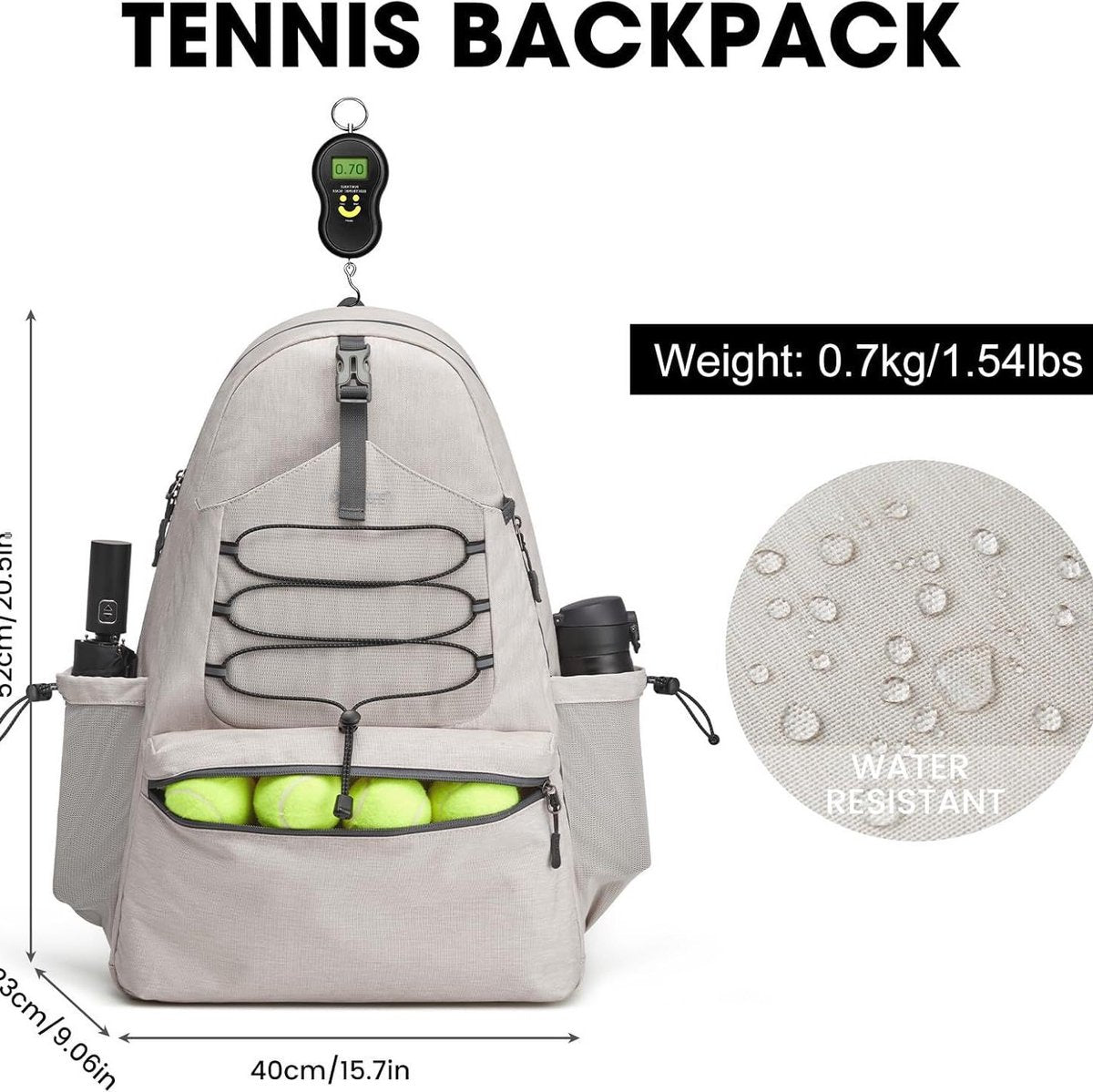 Backpack - Tennis Bag - Sports Bag - Waterproof Racket Bag - Suitable for multiple rackets with shoe V1188-ZXY-10136