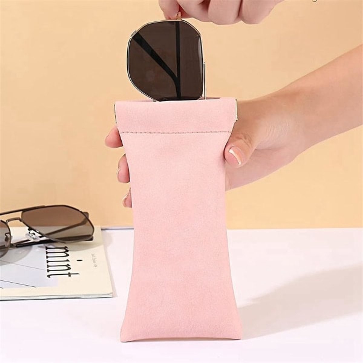 Glasses Cases - Unisex - PU Soft Case - Wallet Style - Portable 4-Pack V1188-ZXY-10139