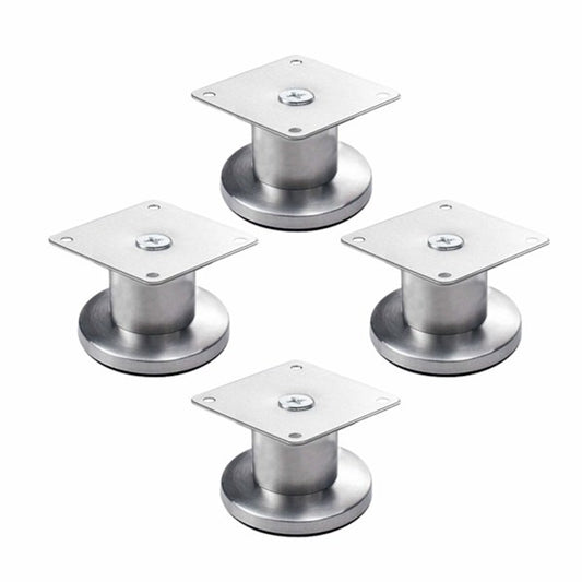 Adjustable Cabinet Legs - 4 Adjustable Furniture Legs Made of Stainless Steel (Silver) (3.8cm) V1188-ZXY-10141