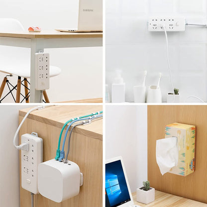 Self-adhesive - Desk socket holder - No perforation - Self-adhesive socket holder - Cable management - No V1188-ZXY-10142