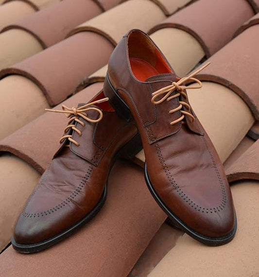 Shoelaces - 3 pairs - Waxed laces - 1/8" thick, high-quality laces - for oxfords or dress shoes V1188-ZXY-10147