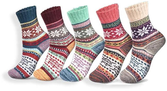 Socks (5 pairs) - Home Socks - Women's Christmas Socks - Winter Warm Women's Socks - Christmas Gift for V1188-ZXY-10155