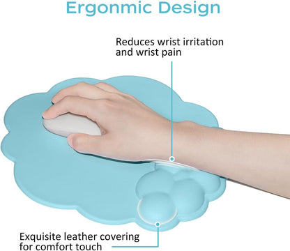 Mouse Pad - Mouse Pad with Wrist Rest - Ergonomic Mouse Pad - Mouse Pad with Leather Surface, Suitable for V1188-ZXY-10158