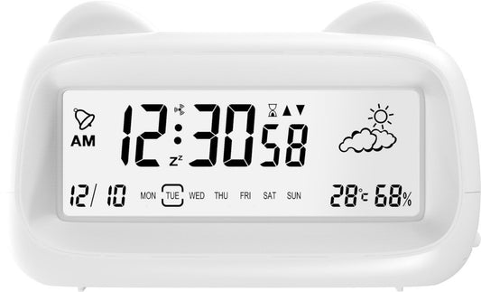 Alarm Clock - Digital Alarm Clock - Digital Clock - Smart Alarm Clock - Electronic Calendar - Cat-shaped V1188-ZXY-10163