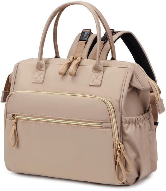 Convertible Diaper Bag - Wide Opening - 14 Pockets - Stylish - Baby Changing Bag - with Stroller Buckle - V1188-ZXY-10165