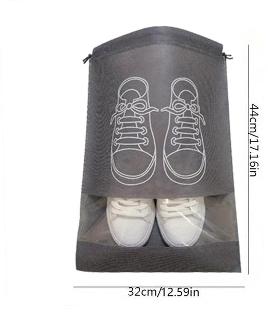 Shoe Bags - 5 Pieces - Shoe Bag - Travel and Storage Bag - Water-Repellent - Travel Organizer - Gray V1188-ZXY-10176