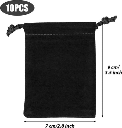 10-pack jewelry pouches - velvet - drawstring gift bags - drawstring bags - 9 cm x 7 cm V1188-ZXY-10177