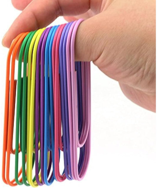 Extra Large Paper Clips - 8 of Each Color, 5 Cute 100mm Paper Clips, Multicolored Bookmarks, Office Supplies V1188-ZXY-10180