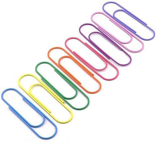 Extra Large Paper Clips - 8 of Each Color, 5 Cute 100mm Paper Clips, Multicolored Bookmarks, Office Supplies V1188-ZXY-10180