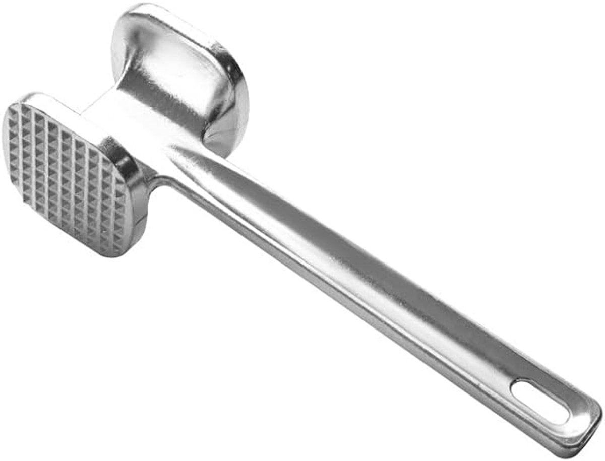 Meat Hammer Aluminum - Meat Tenderizer - Meat Beater - Kitchen Utensils - Silver Colored - BBQ Accessories V1188-ZXY-10184