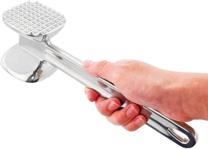 Meat Hammer Aluminum - Meat Tenderizer - Meat Beater - Kitchen Utensils - Silver Colored - BBQ Accessories V1188-ZXY-10184