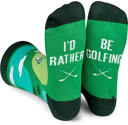 I'd Rather Be Golfing Socks - funny socks - Warm Thick Socks for Men and Women - funny socks - funny socks V1188-ZXY-10219