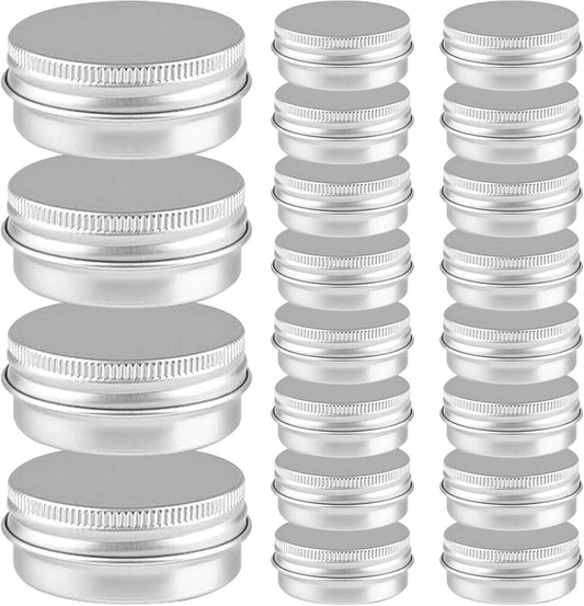 Small Tins with Lids - Pack of 20 - Dispensing Containers - 20ml Reusable Aluminum Tins and Refillable Small V1188-ZXY-10226