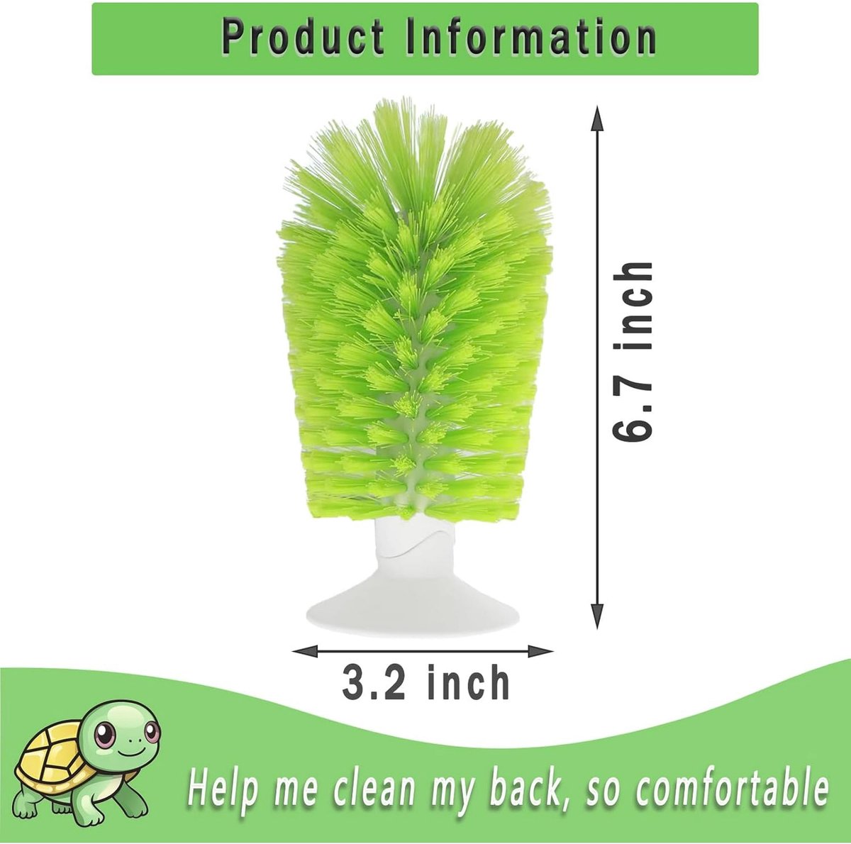 Turtle Shell Brush - Turtle Shell Brush - Turtle Shell Exfoliating Brush - With Suction Cup - Turtle Shell V1188-ZXY-10228