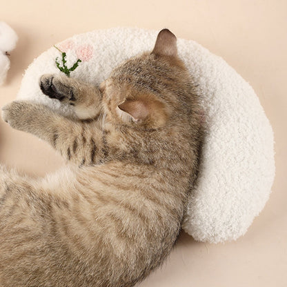 Pet Cushion - Soft Plush Pet Cushion - Cute Patterned Pet Mat - Comfortable Neck Support - Suitable for Cats V1188-ZXY-10232