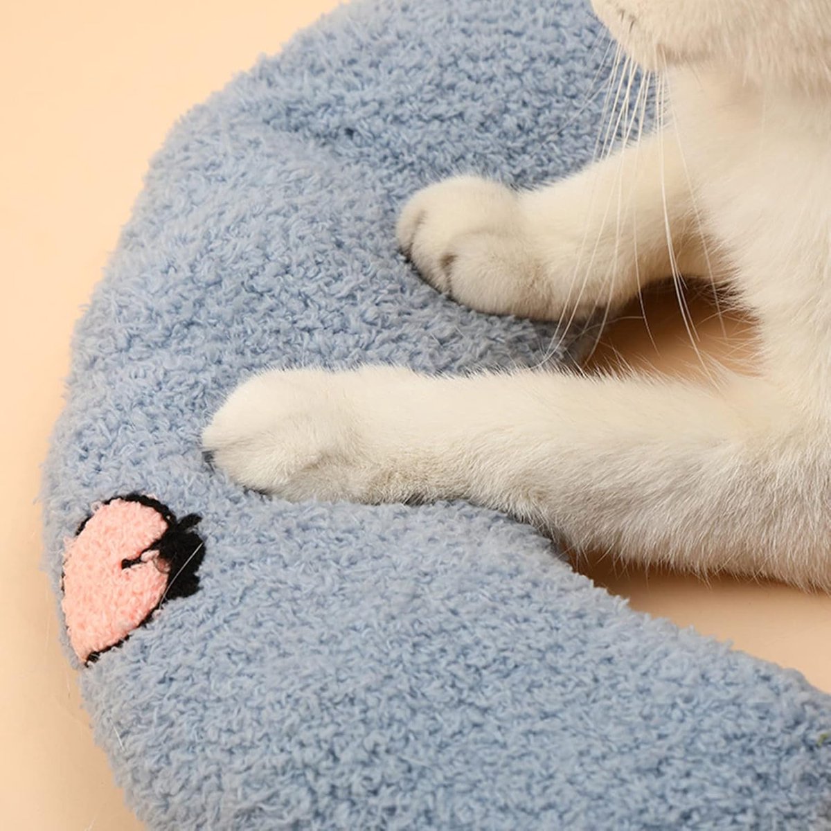 Pet Cushion - Soft Plush Pet Cushion - Cute Patterned Pet Mat - Comfortable Neck Support - Suitable for Cats V1188-ZXY-10232