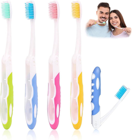 4-pack toothbrushes - Travel toothbrushes - Foldable toothbrushes - Foldable travel toothbrushes - Portable V1188-ZXY-10236