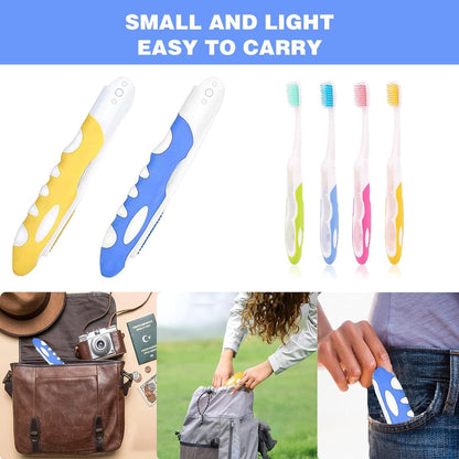 4-pack toothbrushes - Travel toothbrushes - Foldable toothbrushes - Foldable travel toothbrushes - Portable V1188-ZXY-10236