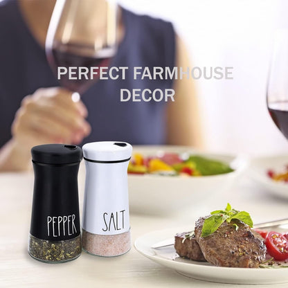 2-piece - stainless steel - with adjustable spout - farmhouse style - salt and pepper shaker V1188-ZXY-10242