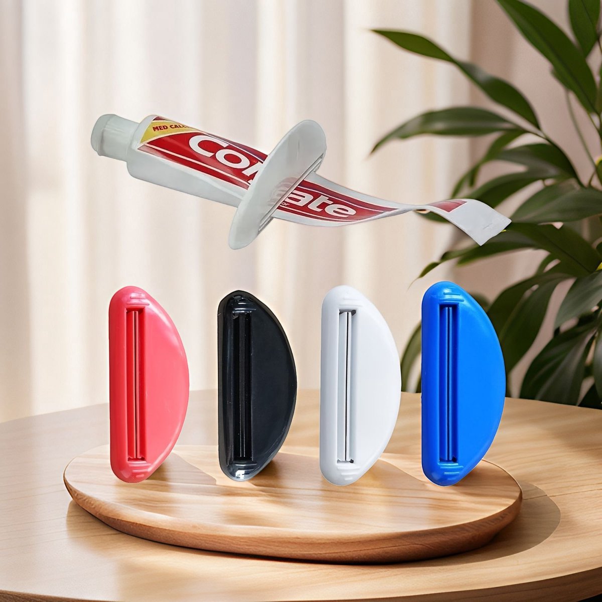 4-pack - Toothpaste tube squeezer - Dispenser - Toothpaste roller holder - Essential gadget for lazy people V1188-ZXY-10248