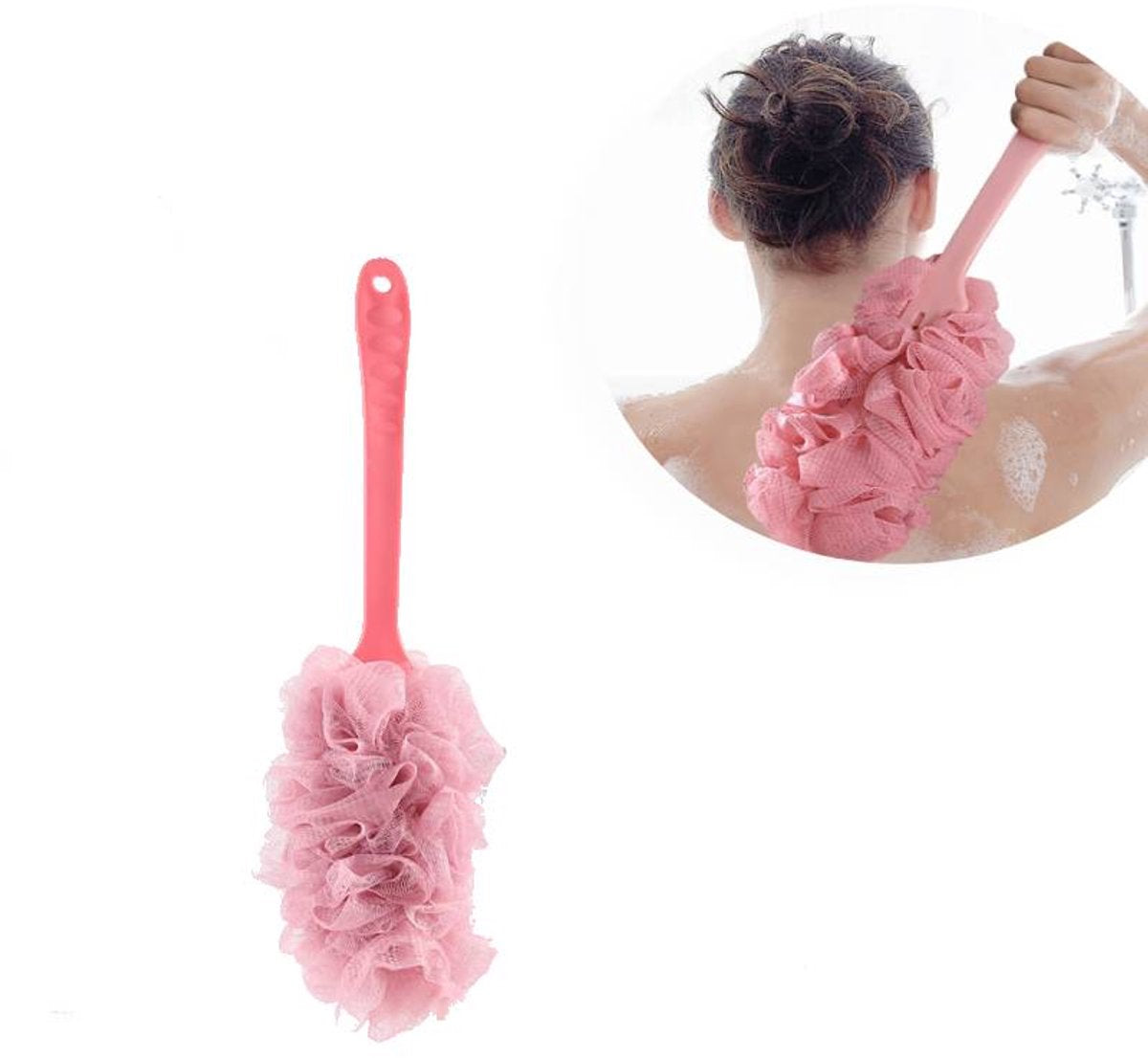 Bath Brush - Brush - Long Handle Bath Brush - Wavy Bath Brush - Bath Back Scrubber - Bath Brush - Bath Brush V1188-ZXY-10255
