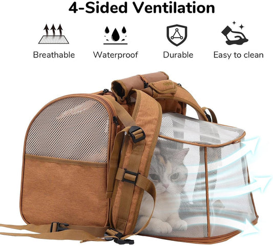 Travel Basket for Cats and Dogs - Carrier for Cats and Dogs - Travel Bag for Cats and Dogs - Dog Carrier - V1188-ZXY-10258