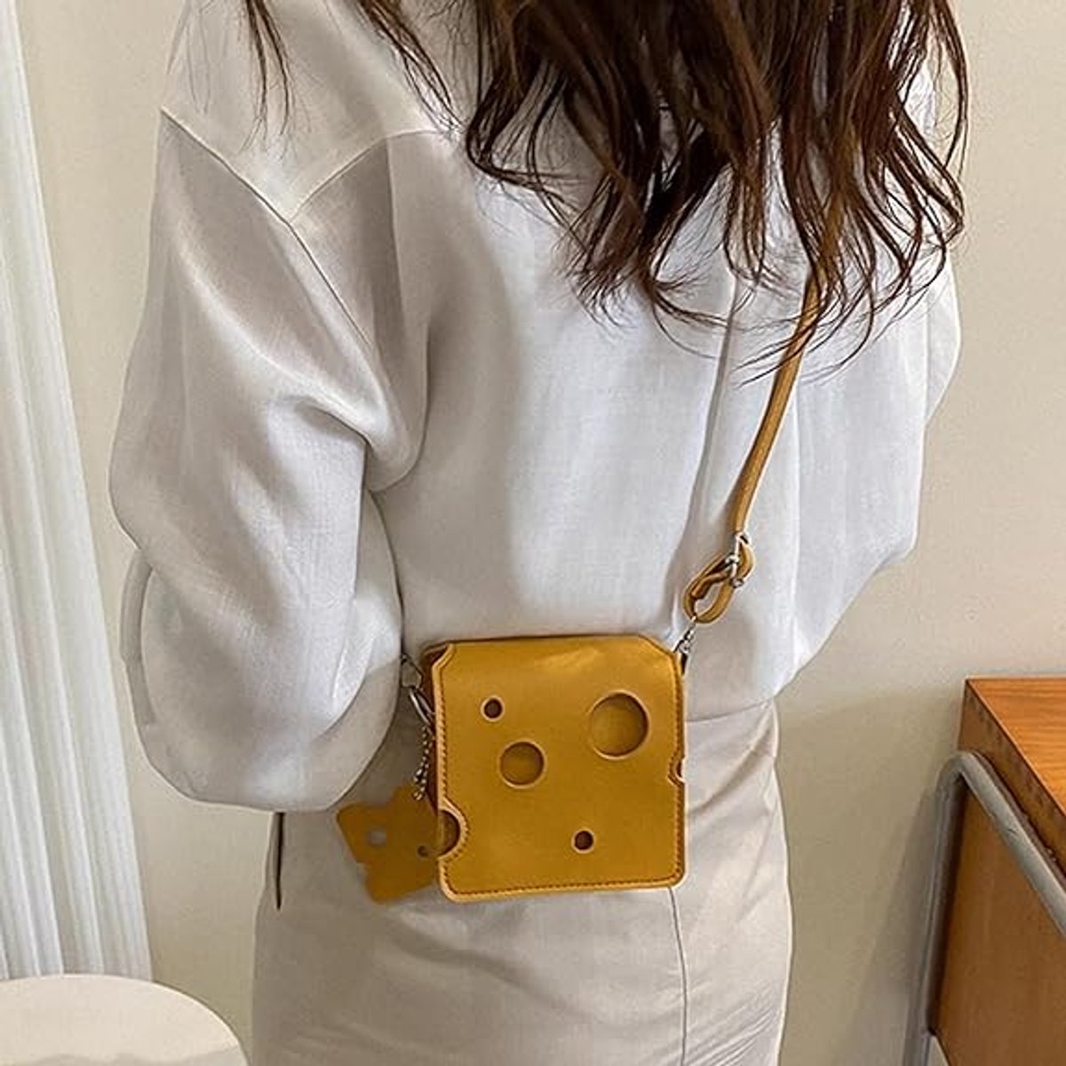 Storage Bag - Shoulder Bag - Mini Shoulder Bag - Cheese-shaped - Women's Fashion Bag (Square) V1188-ZXY-10267