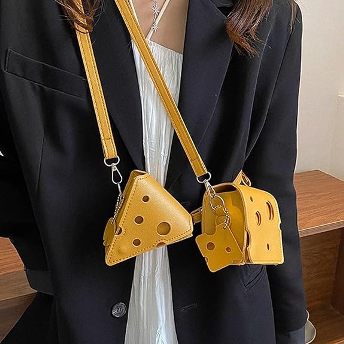 Storage Bag - Shoulder Bag - Mini Shoulder Bag - Cheese-shaped - Women's Fashion Bag (Square) V1188-ZXY-10267
