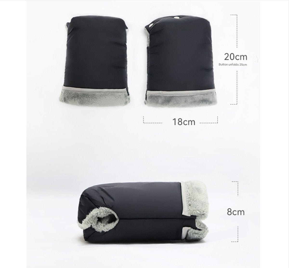 Warm gloves for strollers - water-repellent gloves for winter and snowy days - cold-resistant gloves for V1188-ZXY-10273
