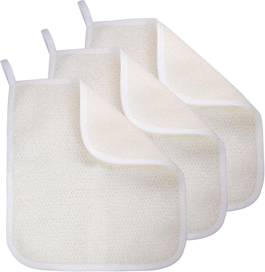 3-Piece - Exfoliating Towel - Exfoliating Towel for Body and Face - Bath Towel - Double-Sided Exfoliating V1188-ZXY-10278
