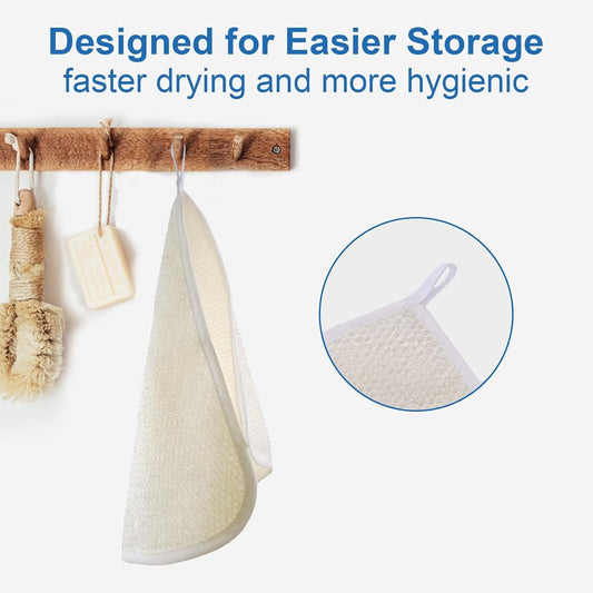 3-Piece - Exfoliating Towel - Exfoliating Towel for Body and Face - Bath Towel - Double-Sided Exfoliating V1188-ZXY-10278