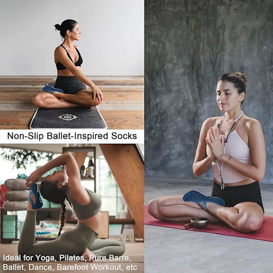 4 pairs of socks - yoga socks - non-slip socks - floor socks - yoga sports socks - one size fits all - V1188-ZXY-10280