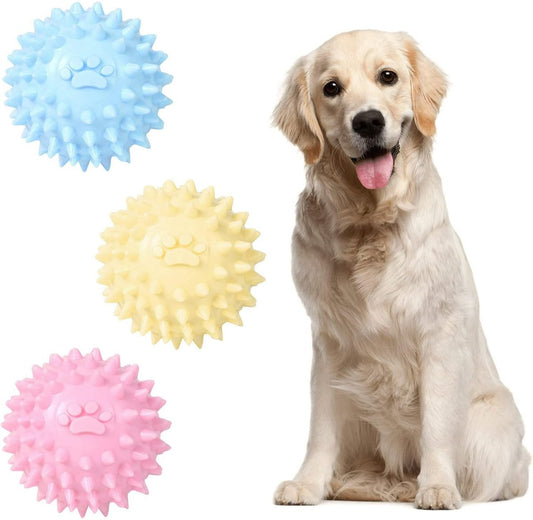 Dog Toy - TPR Spiky Ball, No Squeaker - Chew Toy - Long Lasting and Durable - Perfect for Dogs That Love to V1188-ZXY-10281