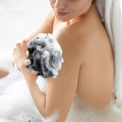 5-pack bath sponge - bath ball - exfoliating sponge - bath sponge - shower sponge - (black) V1188-ZXY-10287