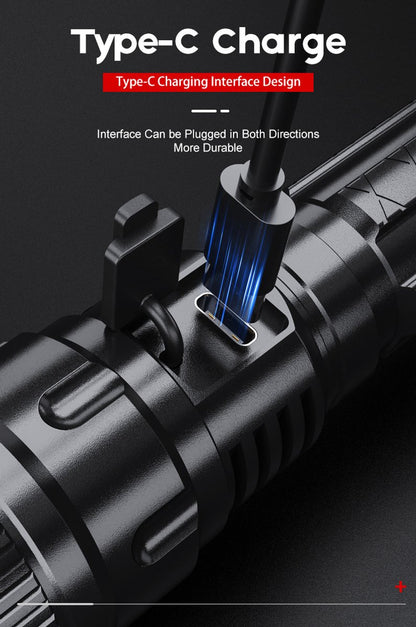 LED Flashlight - With Zoom Function & Waterproof - LED Flashlight - With Zoom Function & Waterproof - V1188-ZXY-10288