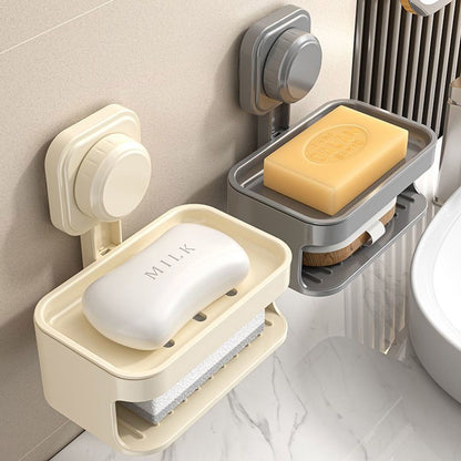 Soapbox - suction cup household high-end drain soap rack - soapbox - bathroom - toilet - wall-mounted - V1188-ZXY-10292