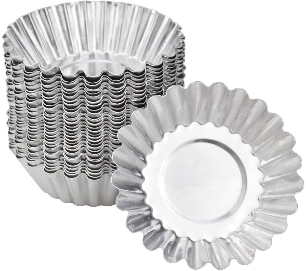 30-Piece Egg Pie Molds - Steel Baking Molds - Muffin Molds - Cupcake Molds - Pudding Molds - Desserts - Ice V1188-ZXY-10314