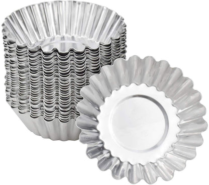 30-Piece Egg Pie Molds - Steel Baking Molds - Muffin Molds - Cupcake Molds - Pudding Molds - Desserts - Ice V1188-ZXY-10314